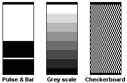 Three images of test CD
